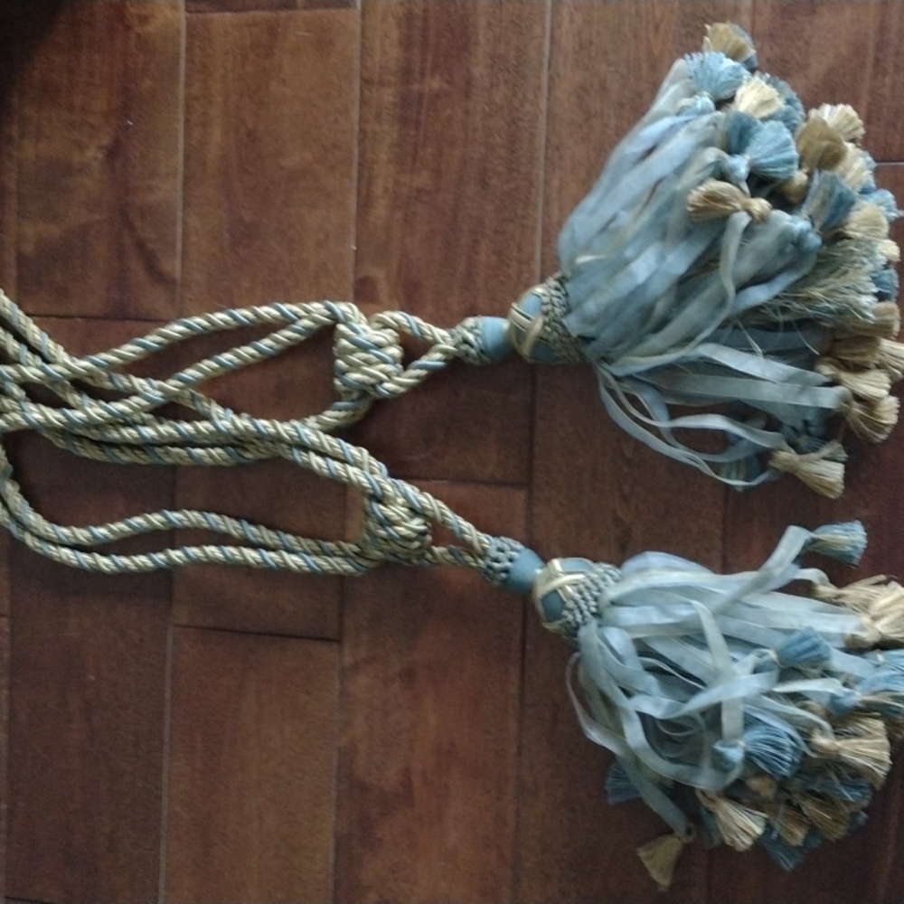 Custom made curtain tassels. set of 2.